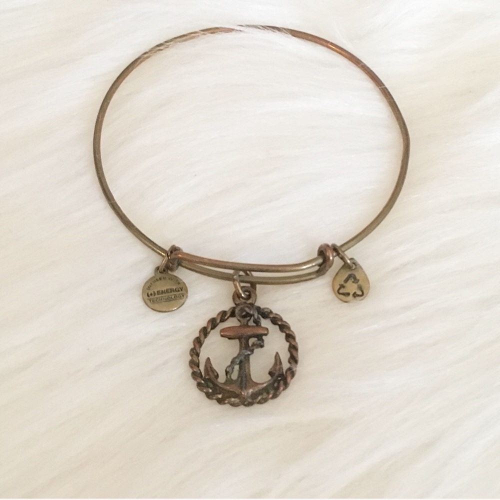 Alex and Ani Bronze/Gold Tone Anchor Bracelet